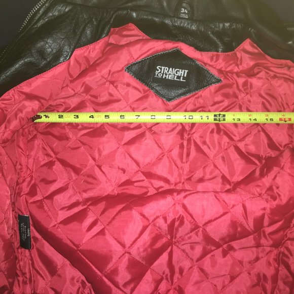 Straight To Hell Belmont Men’s Leather Jacket 34 - Picture 10 of 11